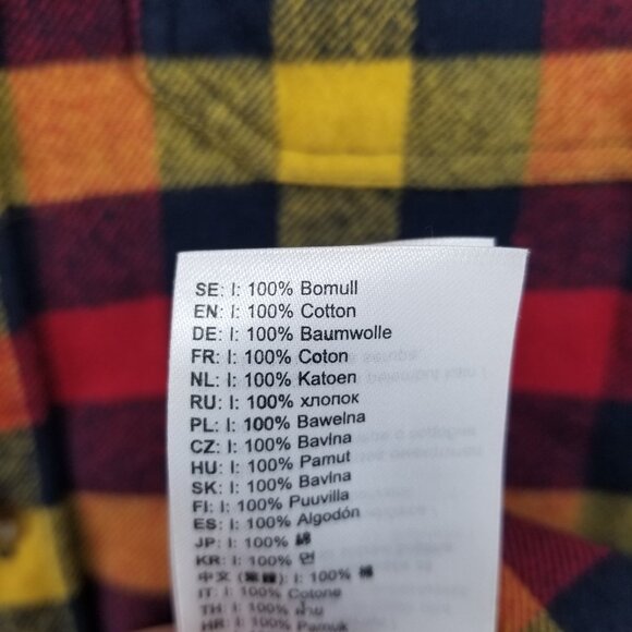 Fjällräven Skog Button Up Shirt Mens Large Slim Fit True Red Plaid NWT - Picture 10 of 11
